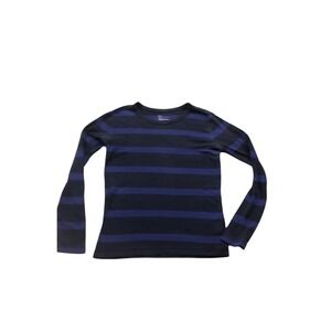 Gap Women's purple striped long sleeve top Super soft size medium